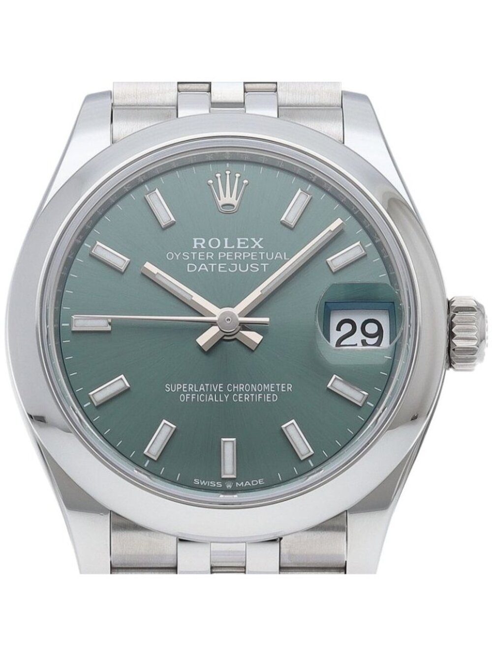 Rolex Datejust 31 Boys' Watch Jubilee Mint Green SS